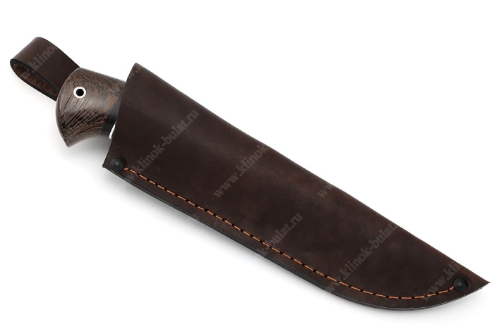 Нож Барсук (К340, рукоять венге, вставка акрил, больстер мельхиор)