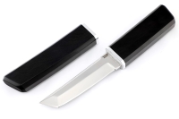 Нож Самурай малый (кованая 95Х18, черный граб) деревянные ножны