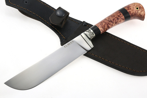 Нож Узбек (порошковая сталь ELMAX, карельская береза)