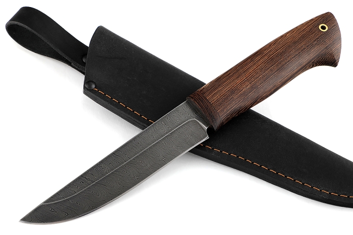 Нож Стрела (дамаск, венге) гарда из дерева