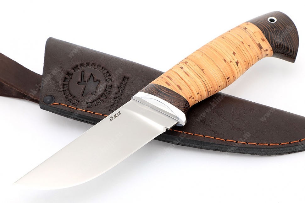 Нож Барсук (порошковая сталь Elmax, береста)
