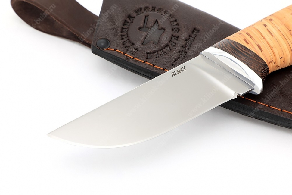 Нож Барсук (порошковая сталь Elmax, береста)