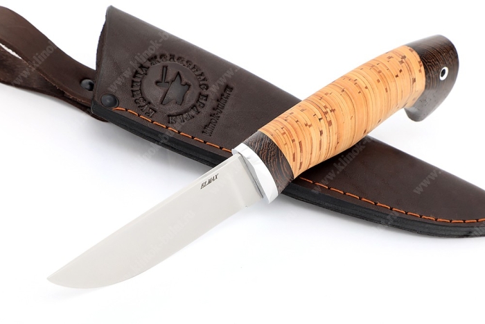 Нож Барсук (порошковая сталь Elmax, береста)