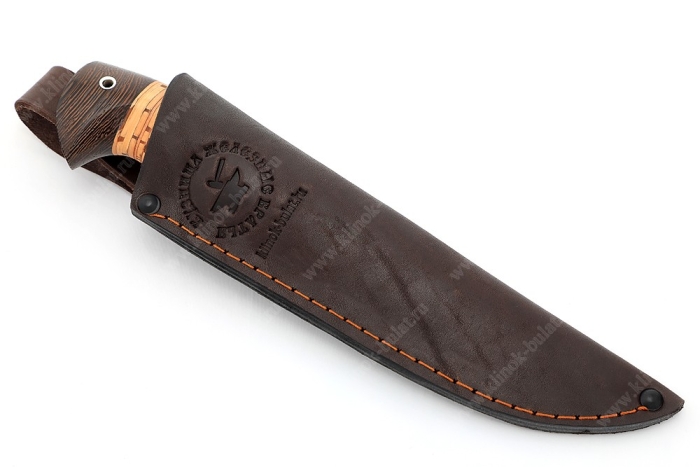 Нож Барсук (порошковая сталь Elmax, береста)