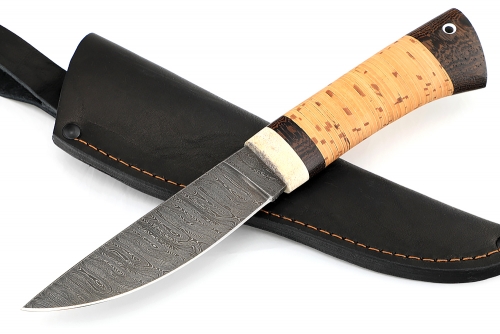 Нож Рысь-2 (дамаск, береста) распродажа 