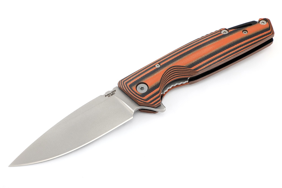 Нож складной Турист S390 рукоять G10 черно-оранжевая