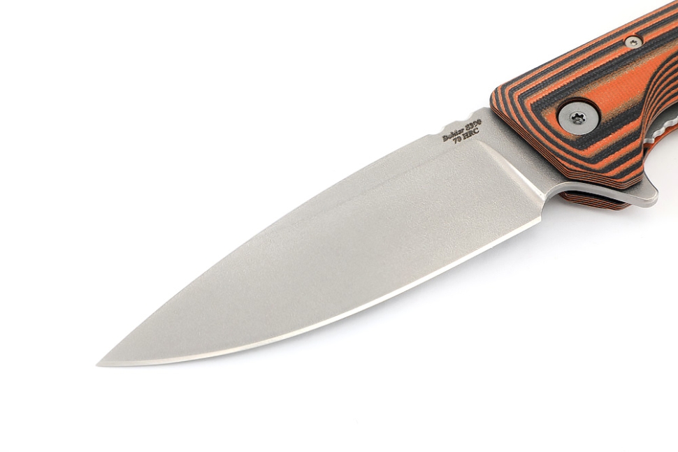 Нож складной Турист S390 рукоять G10 черно-оранжевая