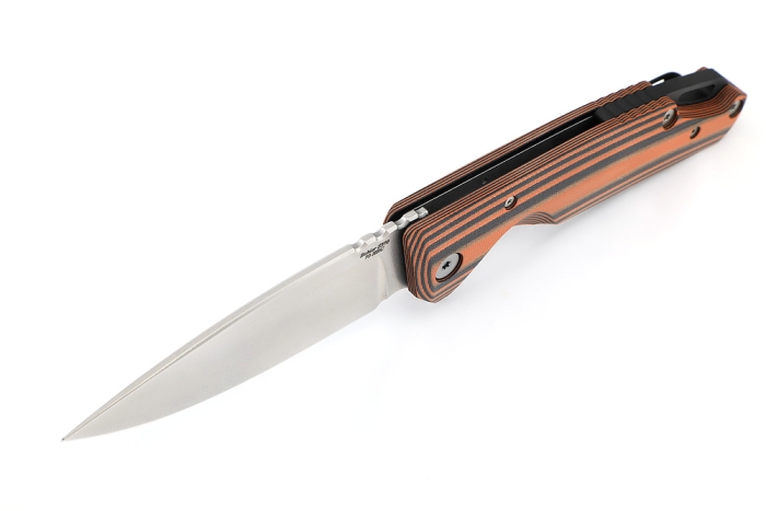 Нож складной Турист S390 рукоять G10 черно-оранжевая