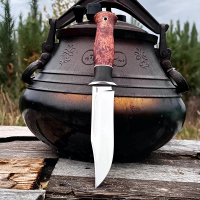 Нож Атака (х12МФ, карельская берёза)