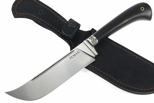 Нож Узбек-2 (порошковая сталь ELMAX, чёрный граб) - всадной монтаж