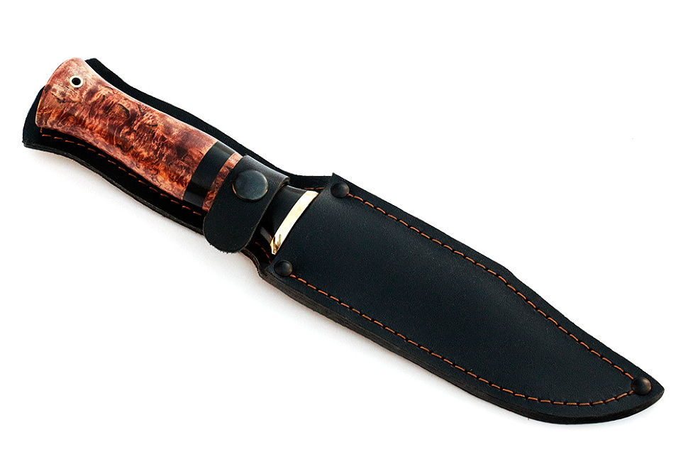 Нож Атака (булат, карельская берёза)