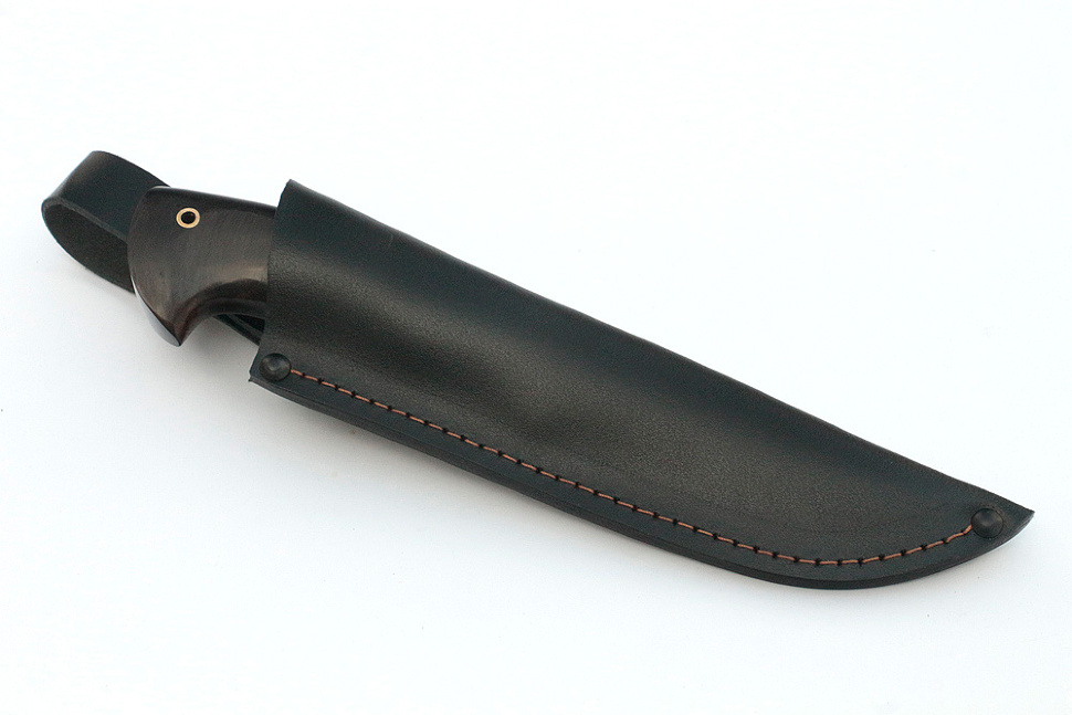 Нож Барсук (дамаск, чёрный граб)