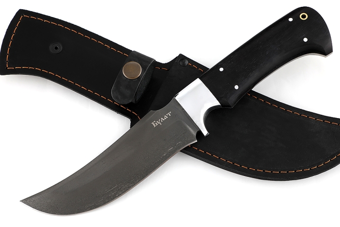 Нож Легион (булат, чёрный граб) цельнометаллический