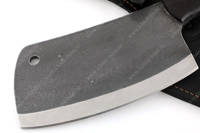 Топорик охотничий №2 (сталь 95х18 со следами ковки, рукоять чёрный граб) цельнометаллический