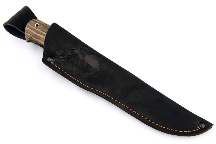 Нож Судак большой (ХВ5-Алмазка, стабилизированный ясень, вставка черный граб)