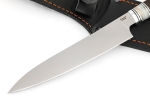 Нож Шеф средний (сталь Х12МФ, вставка акрил белый - венге) - Нож Шеф средний (сталь Х12МФ, вставка акрил белый - венге)