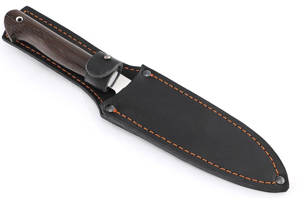 Нож Шеф средний (сталь Х12МФ, вставка акрил белый - венге)