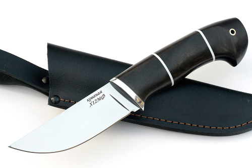 Нож Барсук (х12МФ, чёрный граб) 