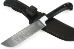 Нож Узбек (дамаск, чёрный граб) цельнометаллический - Нож Узбек (дамаск, чёрный граб) цельнометаллический