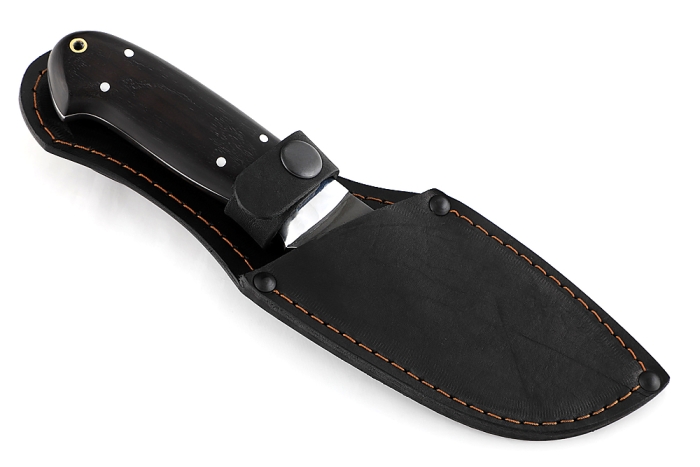 Нож Потрошитель (булат, чёрный граб) цельнометаллический