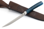 Нож для стейков сталь кованая 95Х18 рукоять карельская береза синяя - Нож для стейков сталь кованая 95Х18 рукоять карельская береза синяя