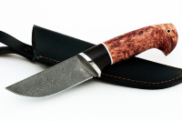 Нож Барсук (дамаск, карельская берёза)