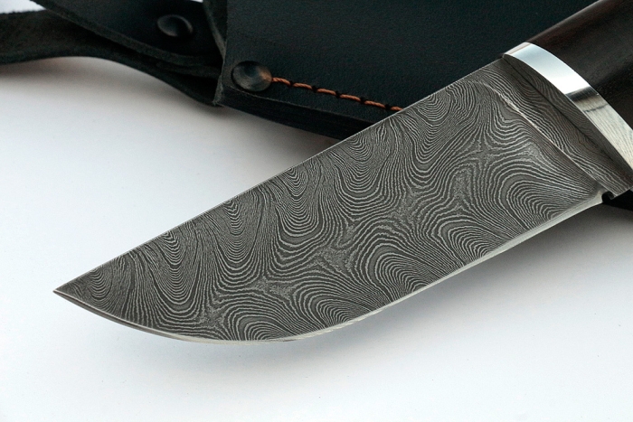 Нож Барсук (дамаск, карельская берёза)