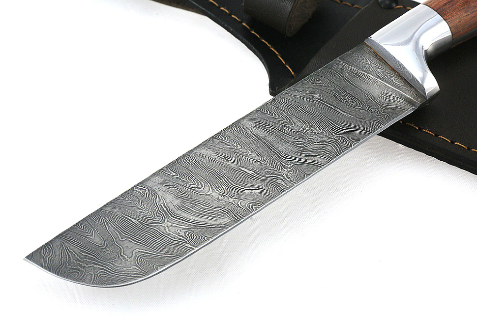 Нож Узбек (дамаск, бубинга) цельнометаллический