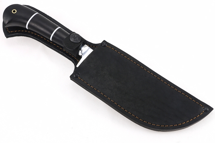 Нож Узбек-2 (дамаск, чёрный граб)