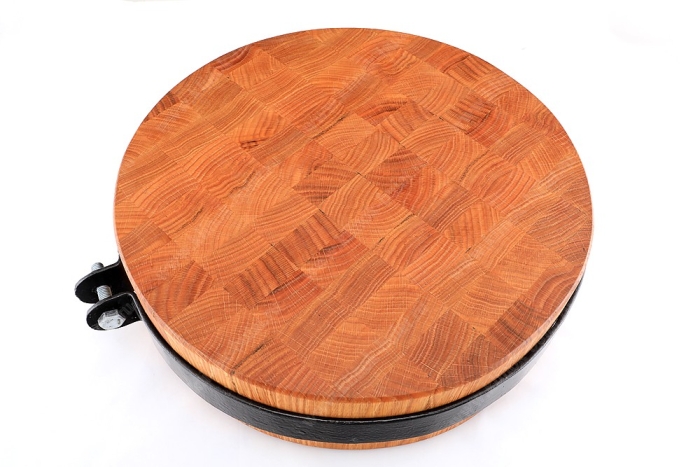 Торцевая разделочная колода для рубки мяса (диаметр 370 мм)