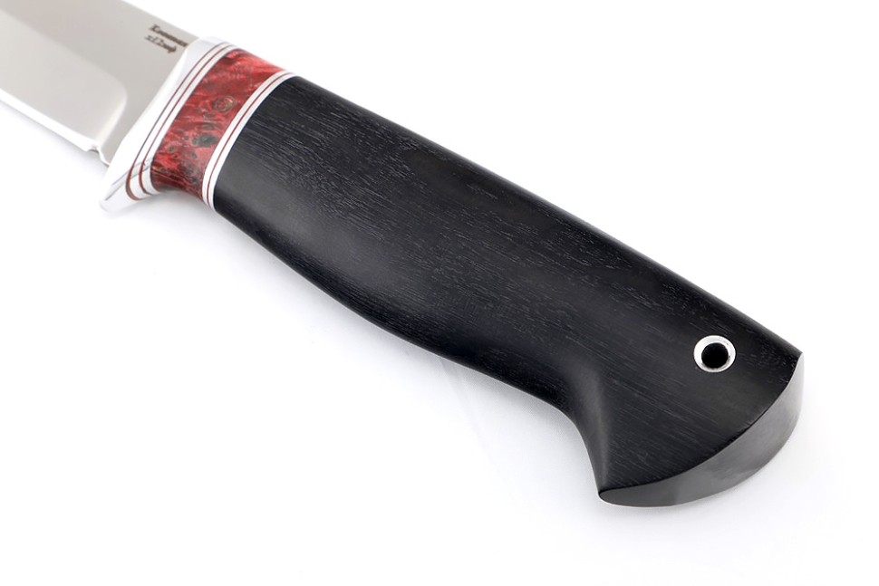 Нож Пантера (х12МФ, чёрный граб, вставка кап клена)