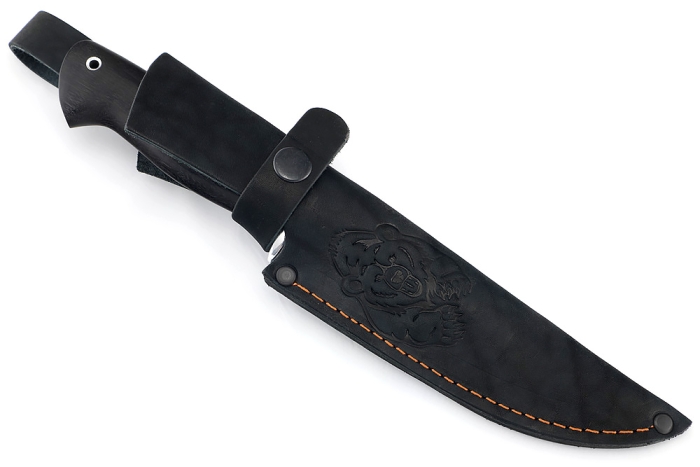 Нож Пантера (х12МФ, чёрный граб, вставка кап клена)