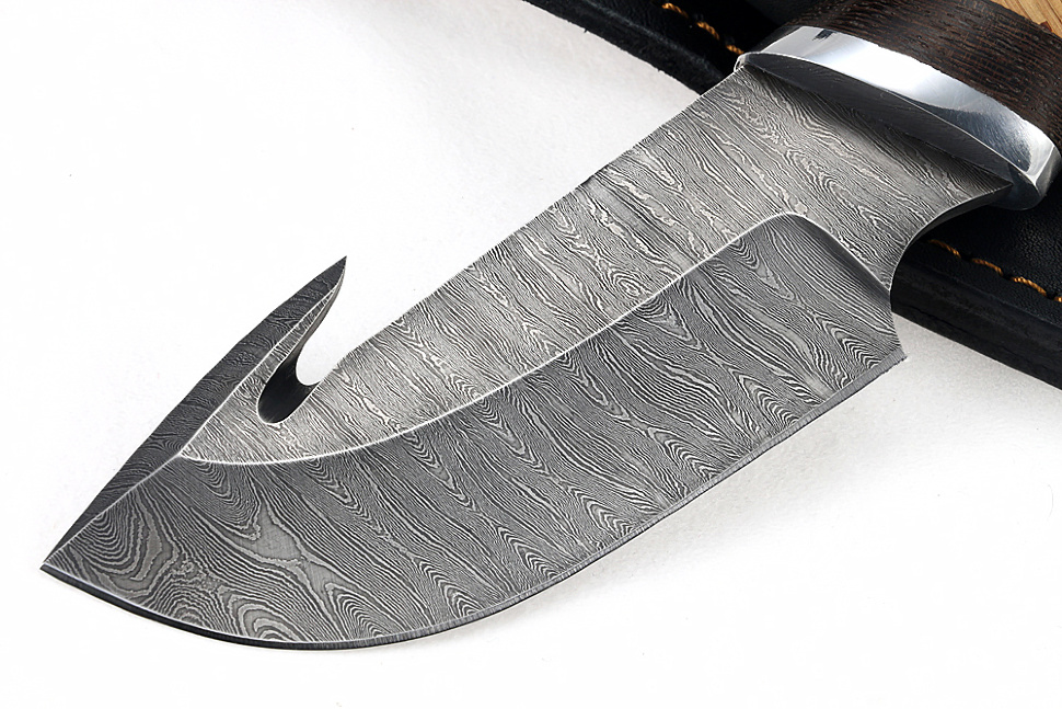 Нож Потрошитель (дамаск, береста)
