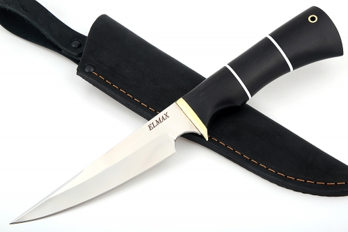 Нож Комар (порошковая сталь Elmax, чёрный граб)