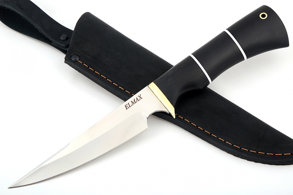 Нож Комар (порошковая сталь Elmax, чёрный граб)