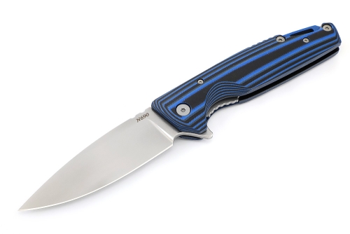 Нож складной Турист N690 рукоять G10 черно-синяя 