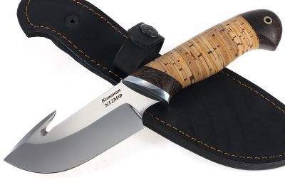 Нож Потрошитель (х12МФ, береста)