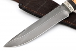 Нож Таран (Р18, береста - мельхиор) - Клинок охотничьего ножа из стали Р18