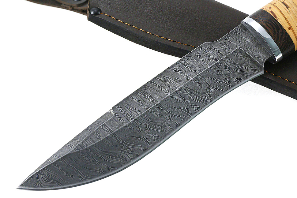 Нож Викинг (дамаск, береста)