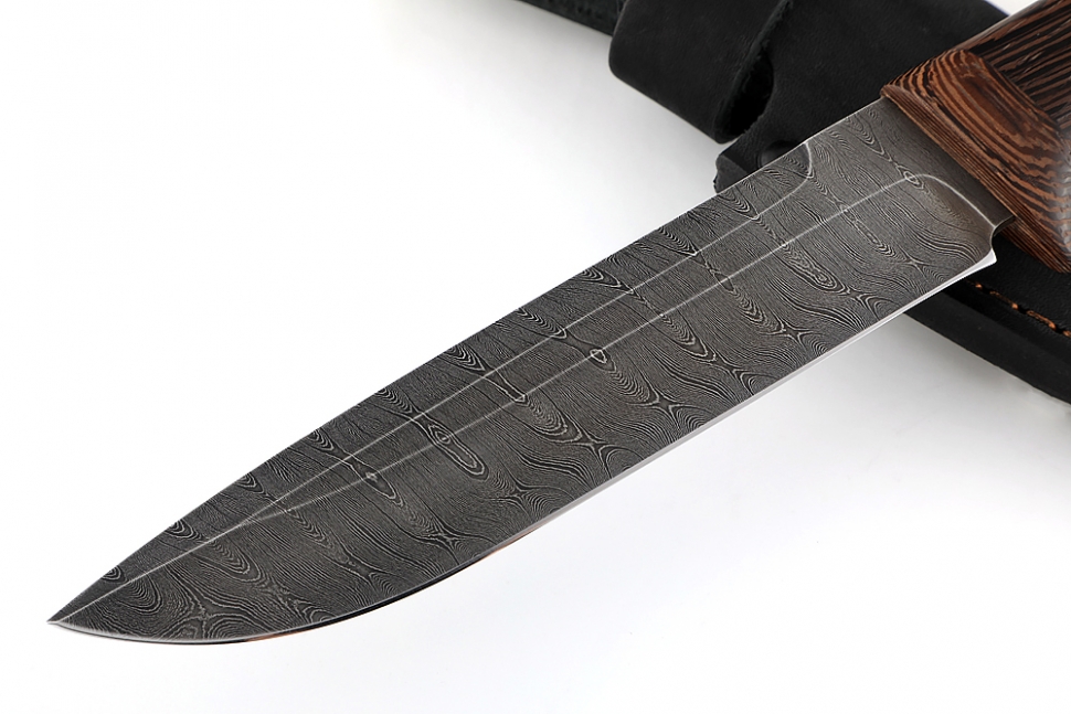 Нож Скат (дамаск, венге) гарда из дерева