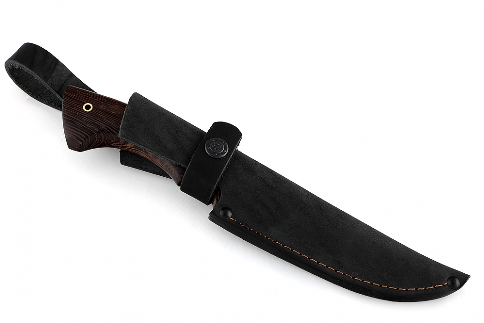 Нож Скат (дамаск, венге) гарда из дерева