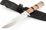 Нож Атака (порошковая сталь М390, карельская берёза - мельхиор) наборная рукоять - Нож Атака (порошковая сталь М390, карельская берёза - мельхиор) наборная рукоять