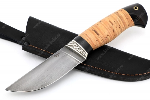 Нож Барсук (Р18, береста, гарда мельхиор)