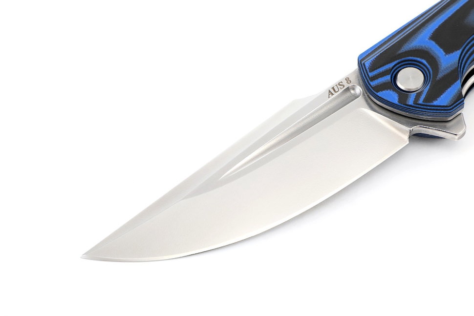 Нож складной Фантом AUS-8 G10 чёрно-синяя