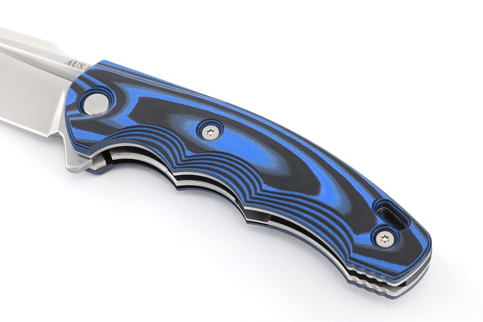 Нож складной Фантом AUS-8 G10 чёрно-синяя