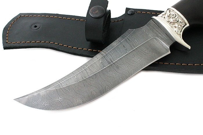 Нож Легион (дамаск, чёрный граб - мельхиор)