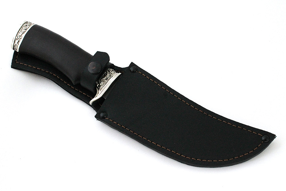 Нож Легион (дамаск, чёрный граб - мельхиор)