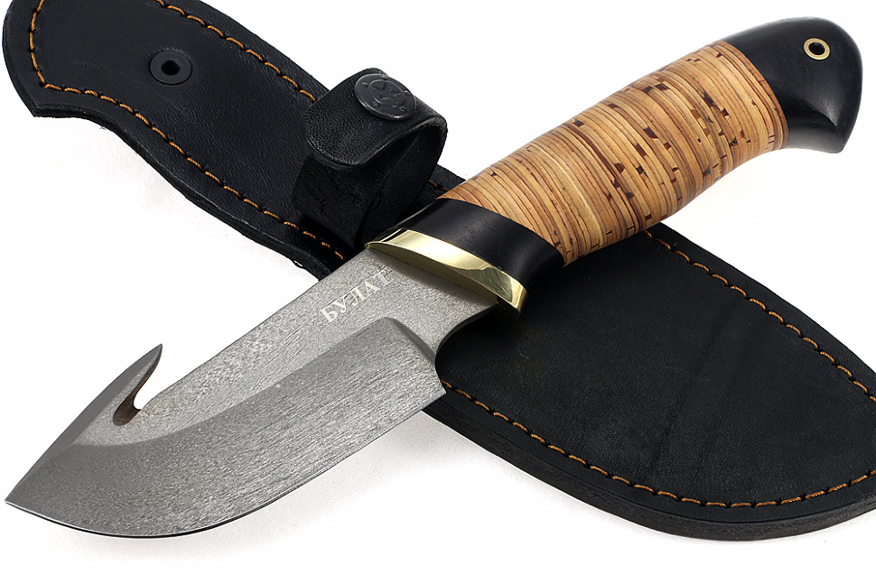 Нож Потрошитель (булат, береста)