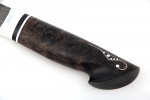 Нож Стрела (ламинат - 9ХС и дамаск с никелем, коричневая стабилизированная карельская берёза с инкрустацией) - Нож Стрела (ламинат - 9ХС и дамаск с никелем, коричневая стабилизированная карельская берёза с инкрустацией)