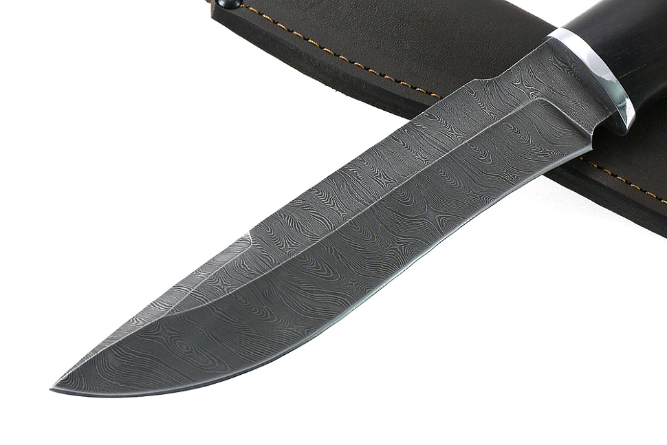 Нож Викинг (дамаск, чёрный граб)